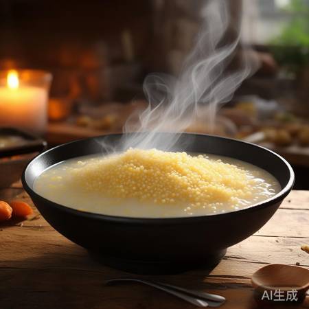 “小米养生粥,暖身又强体”